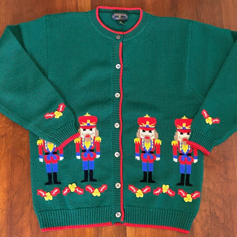 Vintage Charter Club Christmas Sweater. Toy Soldier, Made in British Hon…